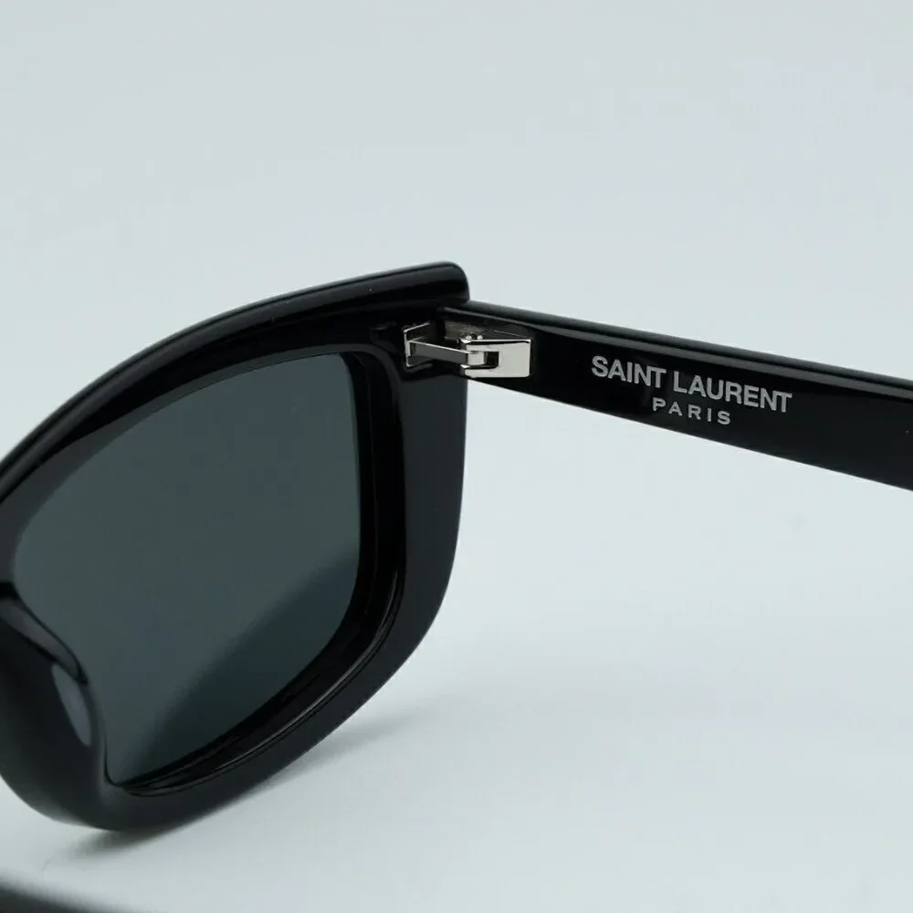 SALE! NEW Saint Laurent SL658 001 Black Rectangle Unisex Sunglasses